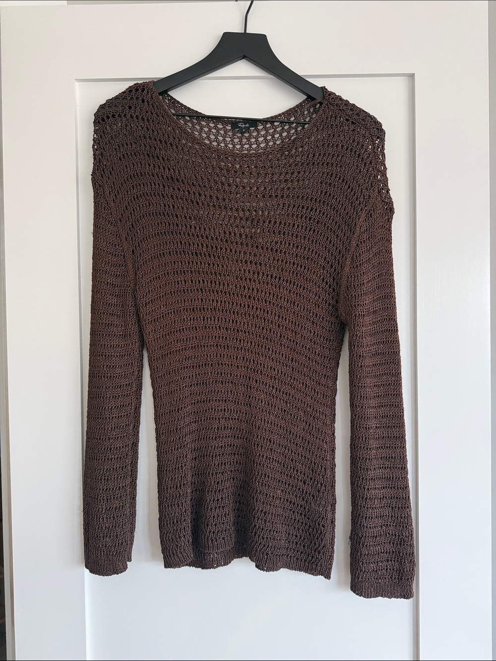Rails Evangeline Mesh Sweater in Espresso